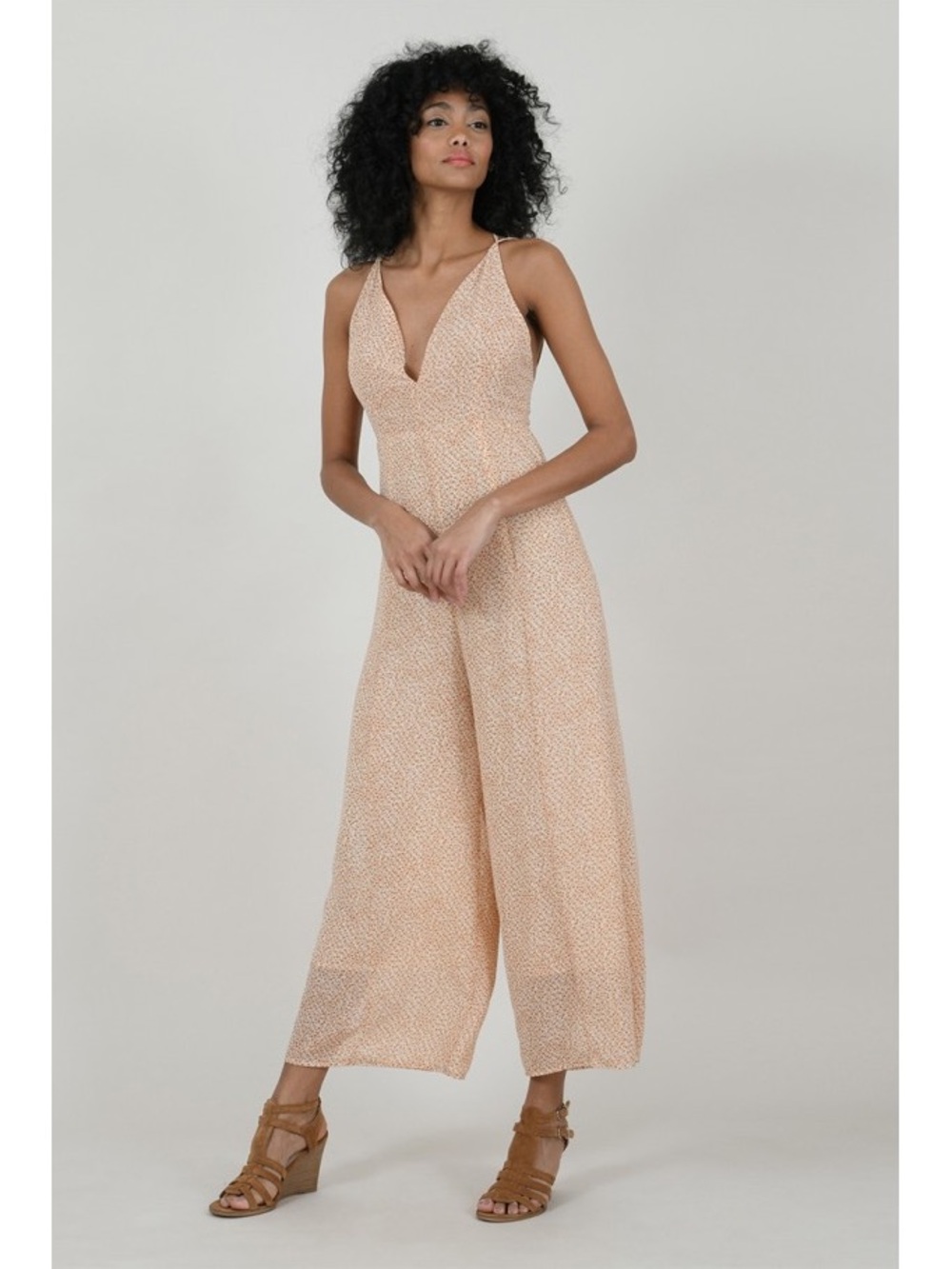 Molly Bracken Floral Wide Leg Jumpsuit – Boho Summer Maxi Romper Size M